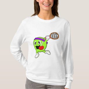 Tennisbal met Tennis racket T-shirt
