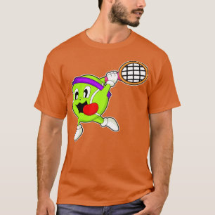 Tennisbal met Tennis racket T-shirt