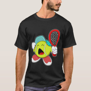 Tennisbal met Tennis racket T-shirt