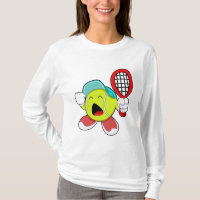 Tennisbal met Tennis racket