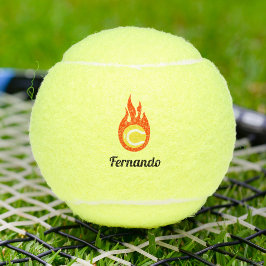 Tennisbal met vuur Logo aangepaste naam Tennisballen