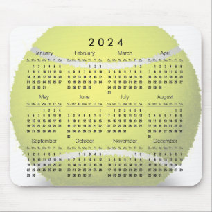 Tennisbal Ontwerp 2024 Kalender Mousepad Muismat