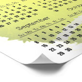 Tennisbal ontwerp 2024 kalenderposter poster (Hoek)