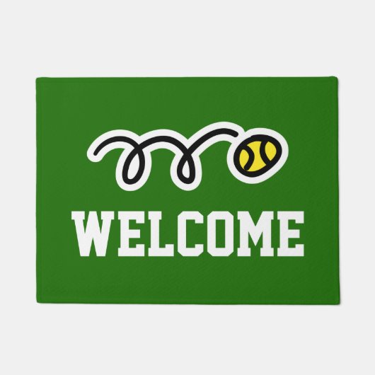 Tennisbal ontwerp welkom deurmat (Voorkant)
