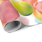 Tennisbal op abstracte achtergrond cadeaupapier (Rol Hoek)