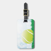 tennisbal op gras bagagelabel (Voorkant verticaal)