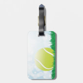 tennisbal op gras bagagelabel (Achterkant verticaal)