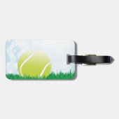 tennisbal op gras bagagelabel (Achterkant horizontaal)
