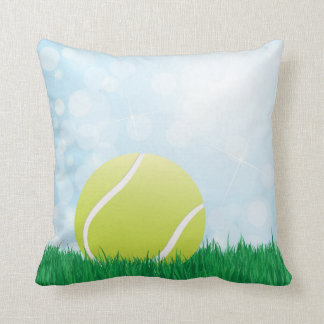 tennisbal op gras kussen