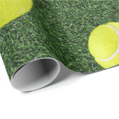 Tennisbal op groen gras cadeaupapier (Rol Hoek)