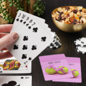 Tennisbal op roze achtergrond pokerkaarten (Insitu)