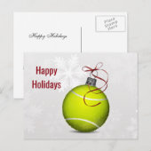 Tennisbal ornament Holiday Cards Feestdagenkaart (Voorkant / Achterkant)