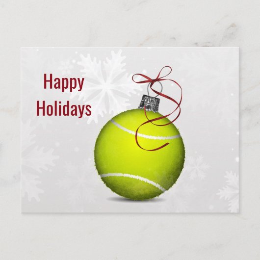 Tennisbal ornament Holiday Cards Feestdagenkaart (Voorkant)
