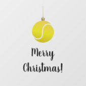 Tennisbal Ornament Vrolijk Kerstfeest Tekst Raamsticker (Vel)