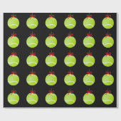 Tennisbal Ornament wikkelpapier Cadeaupapier (Vlak)