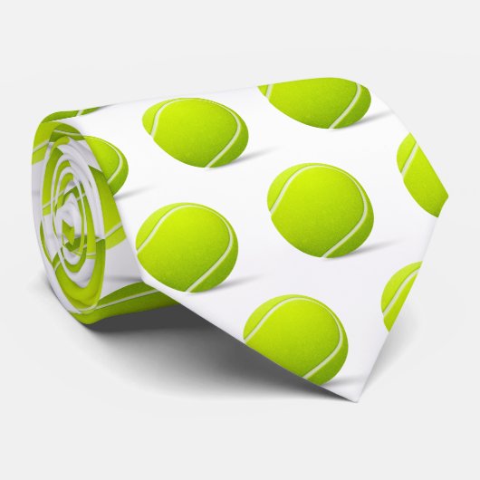 Tennisbal patroon Stropdas (Opgerold)