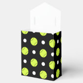 Tennisbal Polka Dot Patroon Aangepaste achtergrond Bedankdoosjes (Geopend)