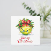 Tennisbal Prettig Kerstfeest  Feestdagenkaart (Staand voorkant)