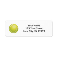 Tennisbal retouradreslabels