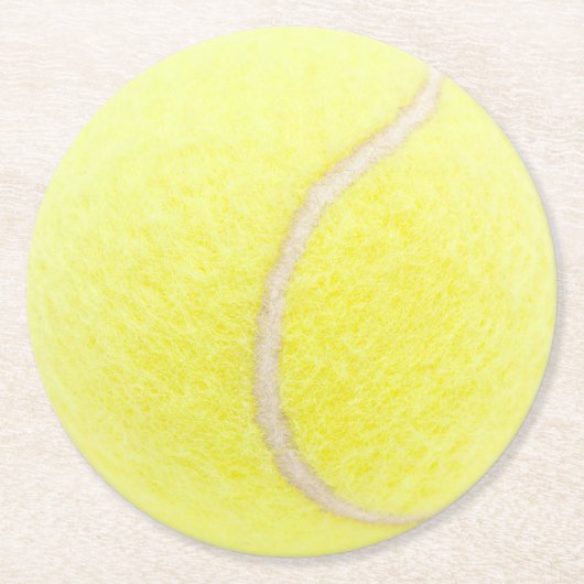 Tennisbal Ronde Kartonnen Onderzetter (Voorkant)