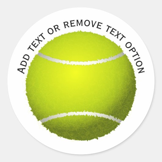 Tennisbal Ronde Sticker (Voorkant)