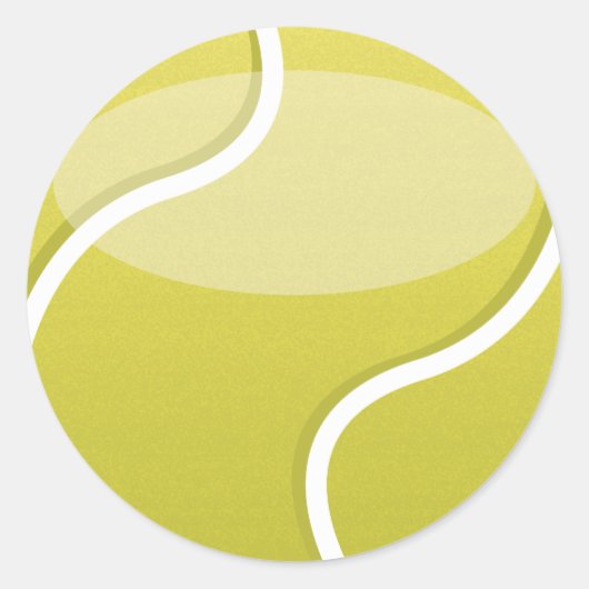 Tennisbal Ronde Sticker (Voorkant)