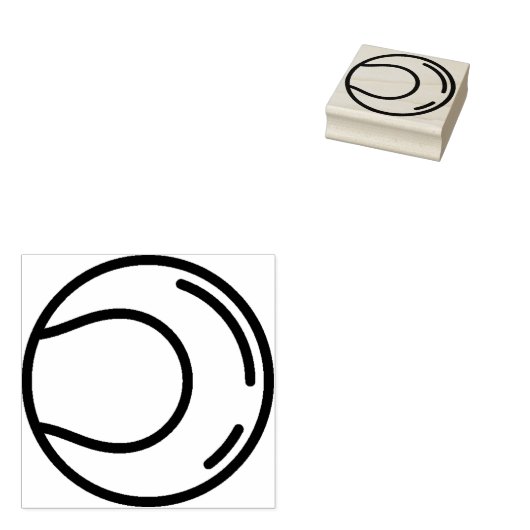 tennisbal rubberstempel (Gestempeld)