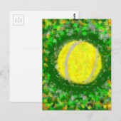 Tennisbal rust op het gras briefkaart (Voorkant / Achterkant)
