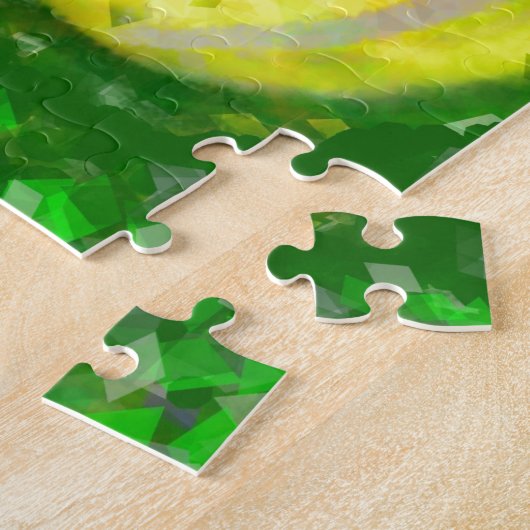 Tennisbal rust op het gras legpuzzel (Zijkant)