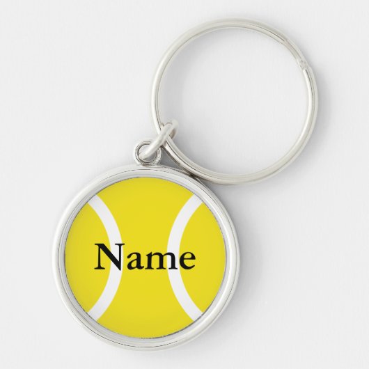 Tennisbal sleutelhanger met gepersonaliseerde naam (Voorkant)
