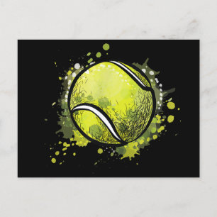 Tennisbal Sport en Tennisliefhebber Kerstmis Uitnodiging Briefkaart