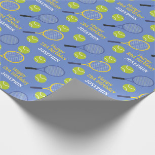 Tennisbal Sport Spelletjes Verjaardag Naam Cadeaupapier