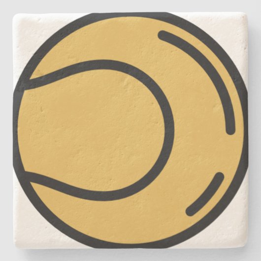 tennisbal stenen onderzetter (Voorkant)