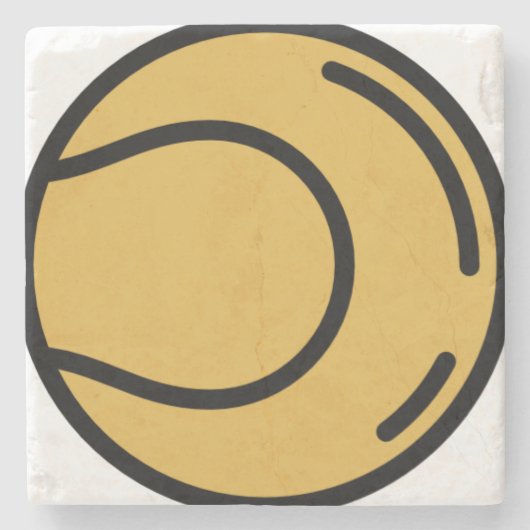 tennisbal stenen onderzetter (Voorkant)