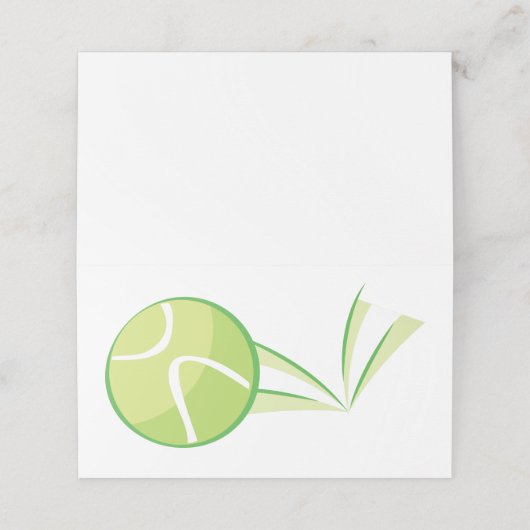 Tennisbal stuiteren plaatskaartje (Buitenkant ongevouwen)