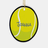 Tennisbal Team Speler Coach Geel Sport Fun Keramisch Ornament (Rechts)