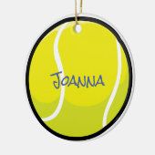 Tennisbal Team Speler Coach Geel Sport Fun Keramisch Ornament (Links)