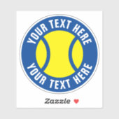 Tennisbal vinyl stickers met aangepaste tekst (Vel)