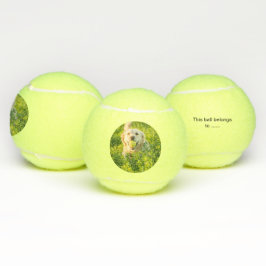 Tennisbal voor hond met afbeelding en naam tennisballen