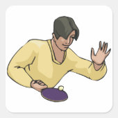 Tennisbalken en balkstickers voor tabeltinten vierkante sticker (Voorkant)