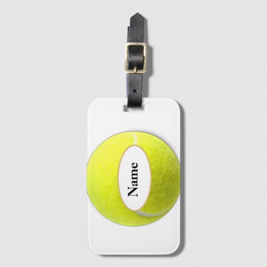 tennisball met jouw naam erop bagagelabel (Voorkant (verticaal))