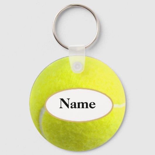 tennisball met jouw naam erop sleutelhanger (Voorkant)