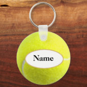tennisball met jouw naam erop sleutelhanger (Voorkant)