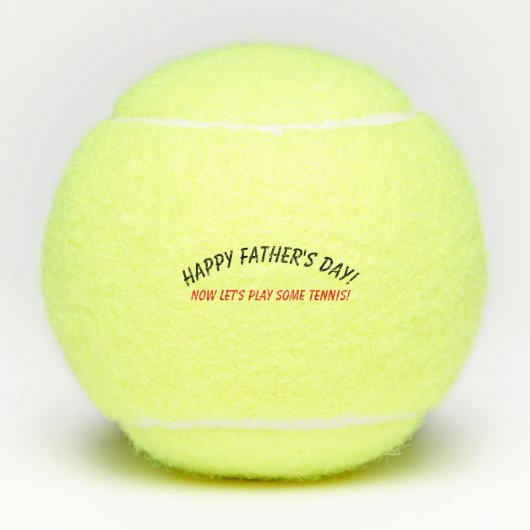 Tennisballen: Gelukkig Vaderdag! Tennisballen (Voorkant)