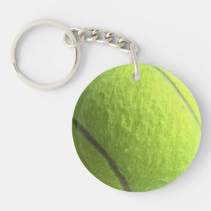 Tennisballen Groen Geel 4Mike Acryl Sleutelhanger