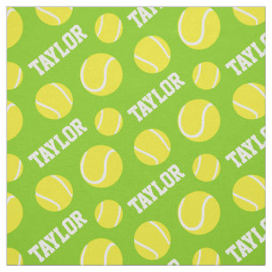 Tennisballen groen gepersonaliseerd sportpatroon stof