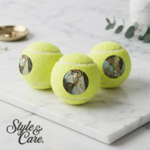 Tennisballen met aangepaste foto en dubbelzijdig p