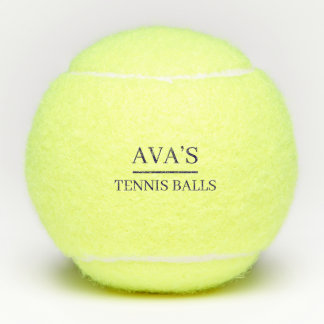 Tennisballen met gepersonaliseerde naam