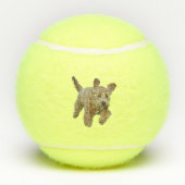Tennisballen met gouden doodle (Achterkant)