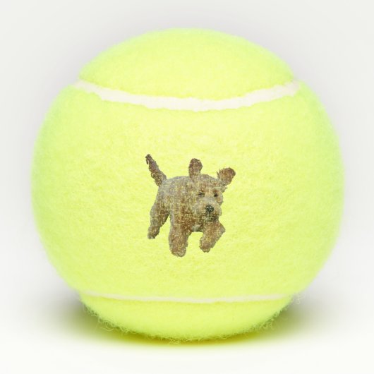 Tennisballen met gouden doodle (Achterkant)